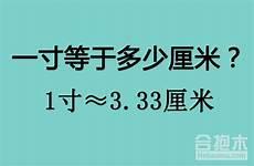 一寸等于多长