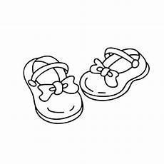 鞋子简笔画女生平底