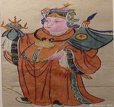 国画桃花蝙蝠