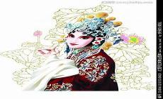 女脸谱涂色画图片大全